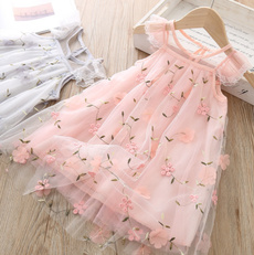 cute, girls dress, Flowers, kids clothes
