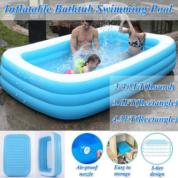 LARGE FAMILY SIZE INFLATABLE SWIMMING POOL SUMMER OUTDOOR KIDS PADDLING POOLS 