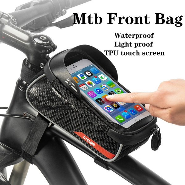 Accessoires de vélo, sac de cadre avant de téléphone de vélo sac