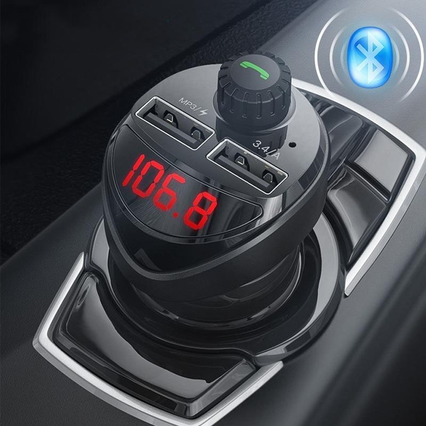 3.4A Dual USB Car Charger Bluetooth Car Charger with FM Transmitter