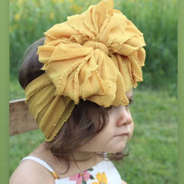 Fashion Girls Kids Girl bow Hairband Baby Headband Turban Knot Head Wrap 
