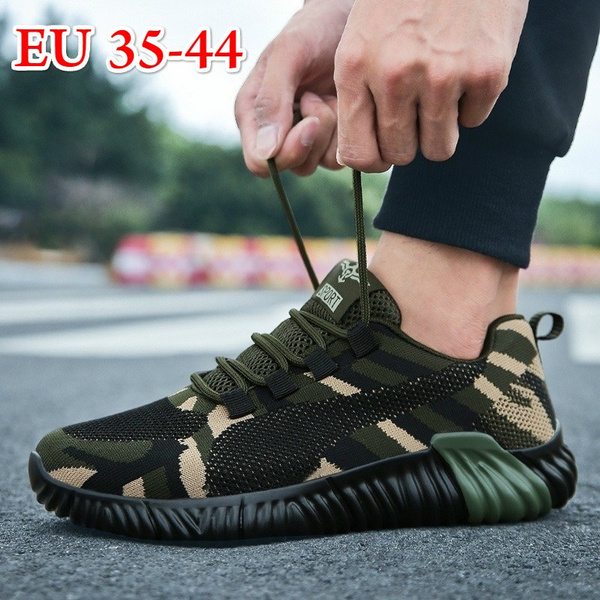 NEW Men/women Camouflage Running Shoes Unisex Breathable Mesh Sport ...