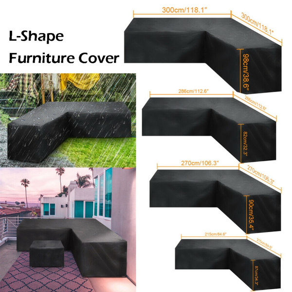 WWaterproof Rattan Corner Furniture Cover Garden Outdoor Sofa Protect L