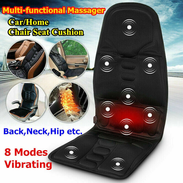 8 Mode Massage Seat Cushion with Heated Back Neck Massager Chair for Home &  Car