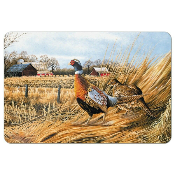 Retro Vintage Metal Tin Sign Pheasants On The Farm Home Bar Restaurant ...