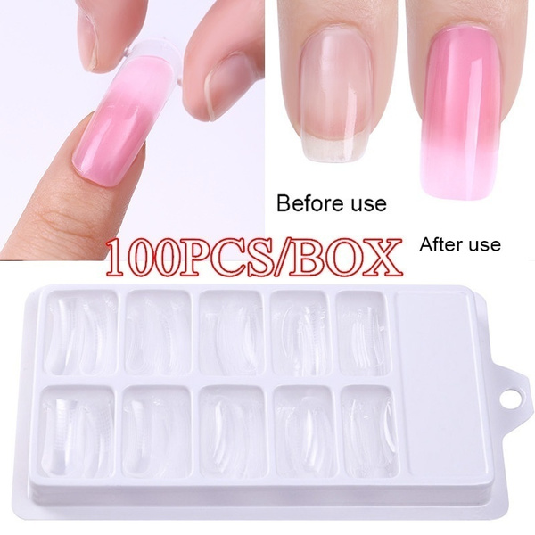 Amazon.com: Nail Tips and Glue Gel Kit with U V Light False Nail Tips Kit  with 3 in 1 Glue Nail Prep Dehydrator and Primer Manicure Tools for Nail  Extension Art Salons