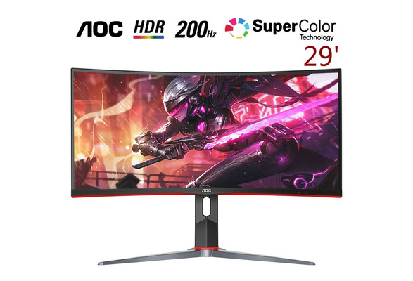 Aoc 29 Inch 1500r Monitor Wfhd 0hz Wide Color Gamut Hdr Technology Rotary Lifting Base 21 9 Gaming Curved Display Wish