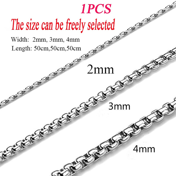 Rope Chain Stainless Steel Long Necklace For Women Pendant Necklace Wheat Braided Chain Titanium Steel Necklace Jewelry Gift Width 2 4mm Length 50cm Wish Rope Chain Stainless Steel Long Necklace For Women Pendant Necklace Wheat Braided Chain Titanium Steel Necklace Jewelry Gift Width 2 4mm Length 50cm Wish