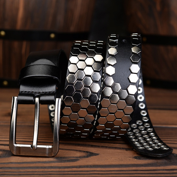 Belts Men Belt Genuine Leather Cinturones Des Girdle For Jeans Clothing Cowskin Accessories Apparel Waist Man Black 