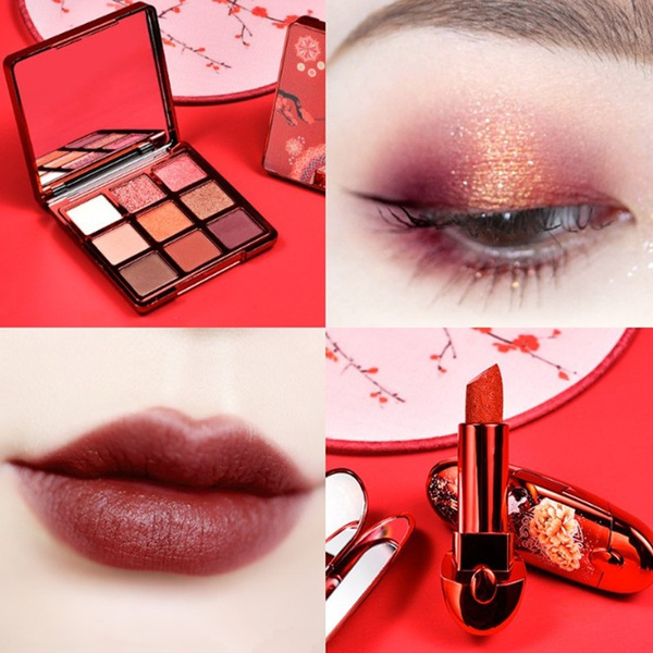 eyeshadow and lipstick set