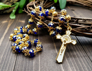 Blues, crucifixnecklace, miraculousmedal, luckyjewelry