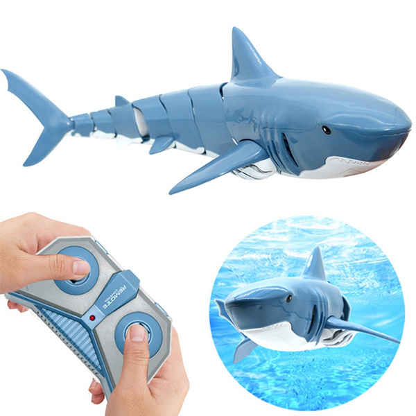 2 Pack Tipmant Mini RC Fish Shark Radio Remote Control Boat Ships & Submarine Swim in Water Kids Electric Toy 2 Fish + 1 Screwdriver