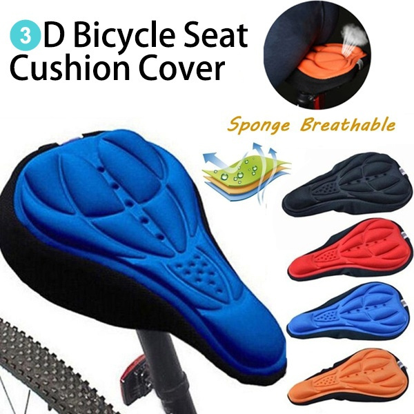 3d Mountain Bike Cushion Cover Bicycle Thick Silicone Foam Seat Soft Saddle Equipment Accessories Wish - Cycle Cushion Seat Cover