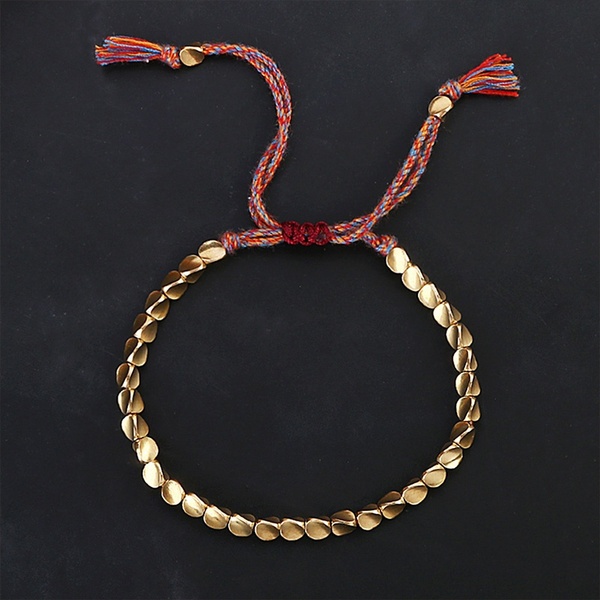 new Beads Handmade Rope Tibetan Copper Cotton Buddhist Braided  Lucky Bracelet 