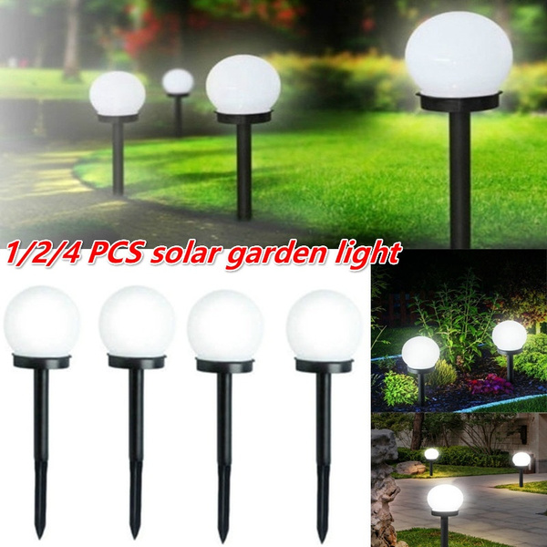 4/2/1Pcs Creative Ball Shape Waterproof LED Solar Power Outdoor Garden ...