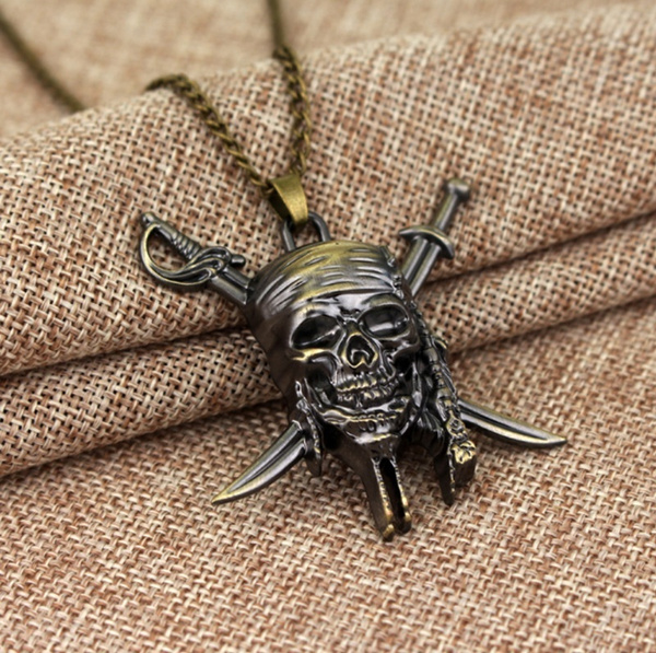 Pirates of the Caribbean Jack Sparrow Aztec Coin PENDANT Necklace