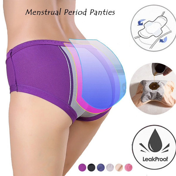 Plus Size Leak-proof Menstrual Panties, Physiological Pants for Women,  Underwear, Period Cotton Briefs, Feminine Hygiene Menstrual Period Panties