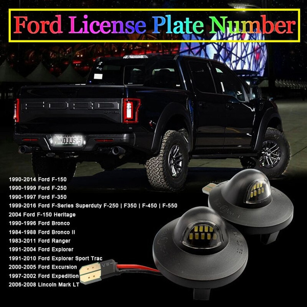 Number License Plate Lights for Ford F150 F250 F350 F450 F550
