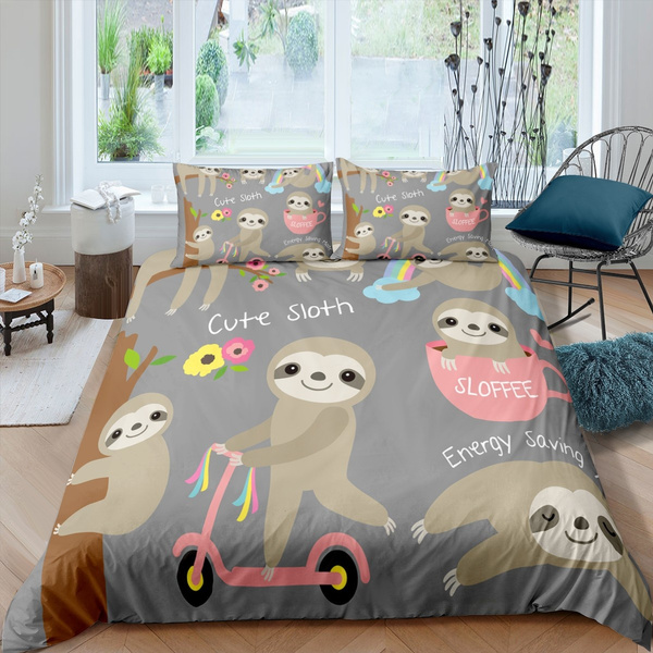 Kids Bedding Feelyou Sloth Bed, Sloth Bed Sheets Queen Size