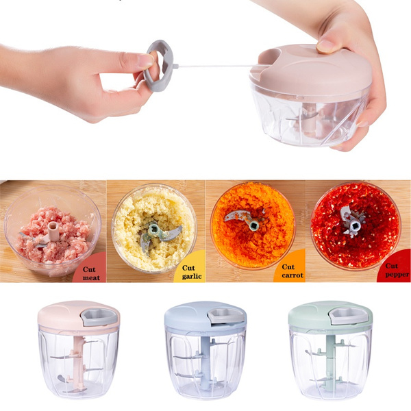 Kitchen Gadgets Manual Food Chopper Hand-Powered Vegetable Pull