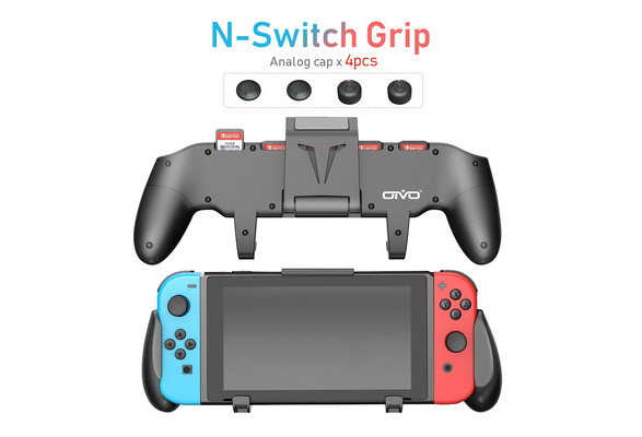 OIVO Switch Hand Grip for Nintendo Switch, Ergonomic Comfort Asymmetrical Grip with Upgraded Adjustable and Game Slots for Nintendo Switch with 4 Caps | Wish