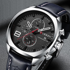 Chronograph, watches men luxury brand, curren8324, quartz