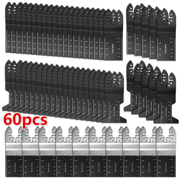 50 Pack Universal 34mm Oscillating Multi Tool Saw Blades Carbon Steel Cutter DIY 
