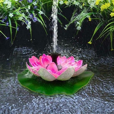 water, birdbathfountain, Flowers, Garden
