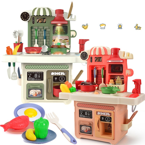 Little Cooks Kitchen Play Kitchen For Babies Toy Accessories Set Baby Kitchen Playset With Realistic Sounds Wish