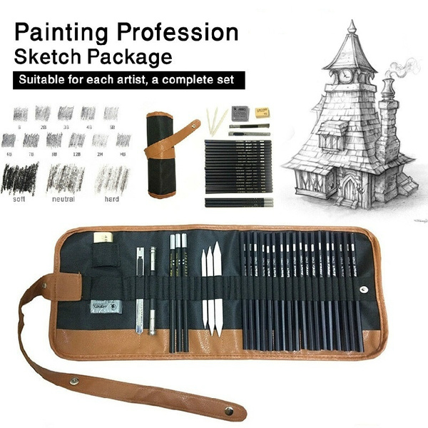 Portable 58 Pieces Professional Art Kit Sketching and Drawing Set with  Drawing Tools for Budding Artists, Sketching and Drawing Kit with Wooden  Case – Typecho Art