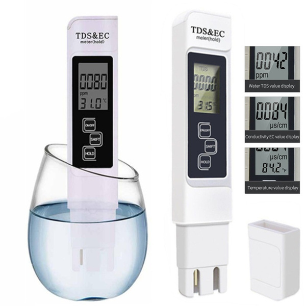 Digital TDS EC Meter Water Tester, 3 in 1 TDS Meter