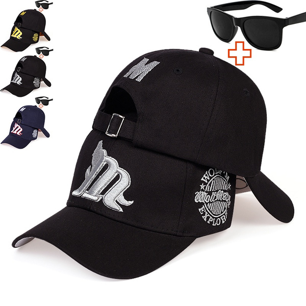 Hontri Hat Embroidered Summer Cap Mesh Hats for Men Women Casual Hats Hip  Hop Baseball Caps Baseball Cap Navy 