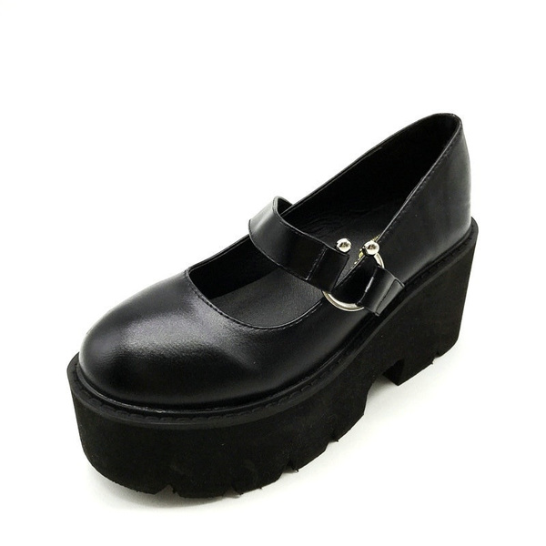black mary jane shoes platform
