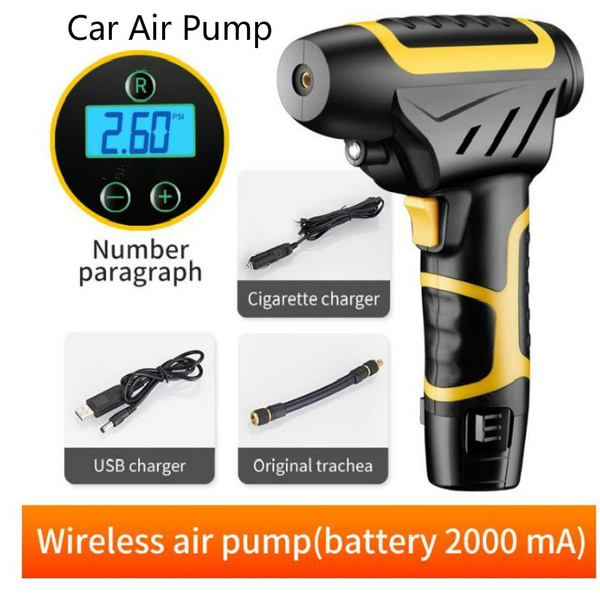Basketball and Other Inflatables Car Tire Pump with Digital Pressure Gauge LED lights for Car ElevenII Tire Inflator Portable Cordless Air Compressors Motorcycle Bike 