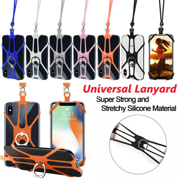 Modern 2 IN 1 Universal Lanyard For Cell Phone Finger Ring Holder