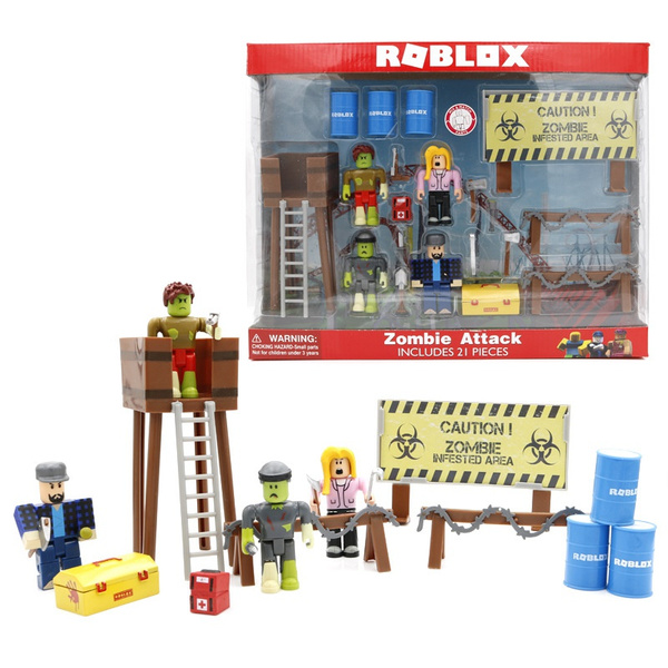 Roblox Zombie Attack Playset 7cm Pvc Suite Dolls Boys Toys Model Figurines For Collection Christmas Gifts For Kids Wish - christmas gifts for roblox