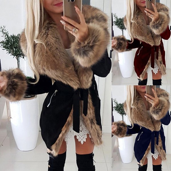 fluffy collar coat
