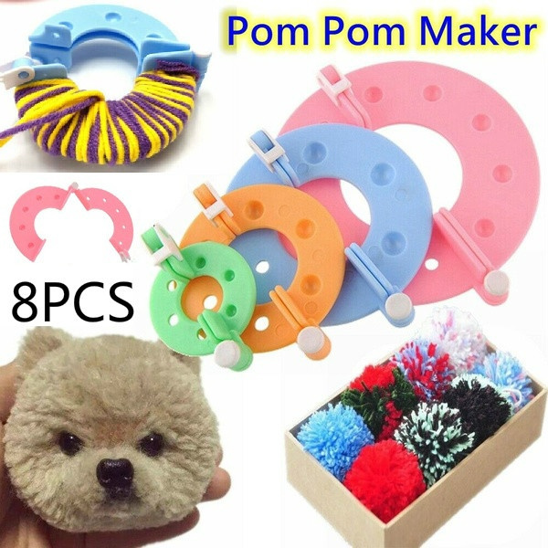 4 Sizes Pompom Pom-Pom Maker for Fluff Ball Weaver Needle Craft DIY Wool