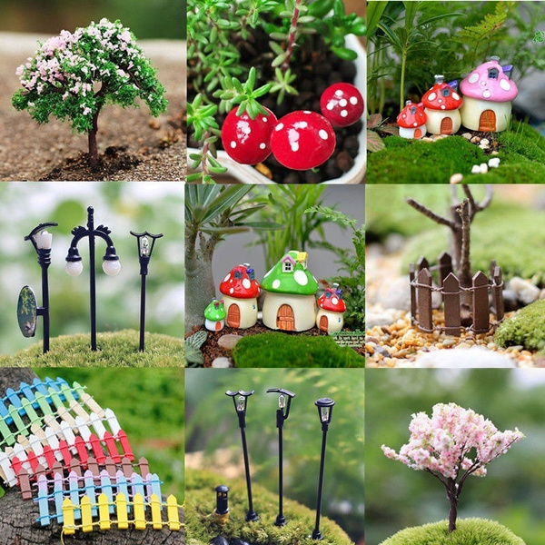 Miniature Fairy Garden Ornament Decor Pots Craft Accessories Yard Dollhouse DIY