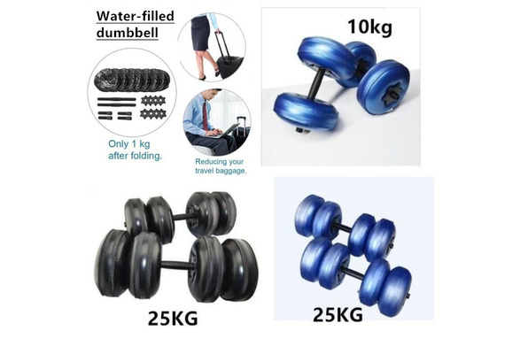 Water shops filled dumbbells