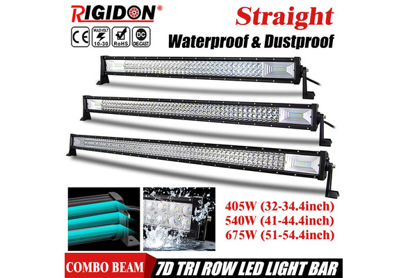 RIGIDON Straight 7D Led Light Bar Combo Beam Driving Lights for Car Truck  4x4 SUV ATV 12V 30V