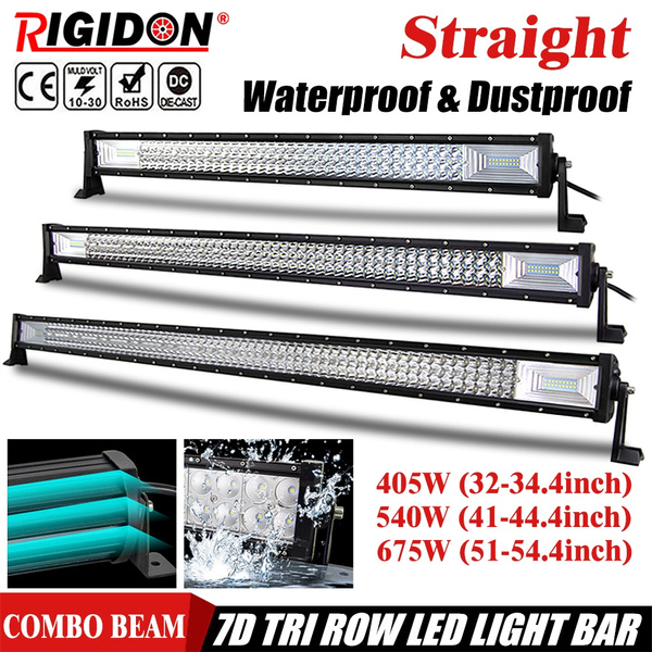RIGIDON Straight 7D Led Light Bar Combo Beam Driving Lights for Car Truck  4x4 SUV ATV 12V 30V