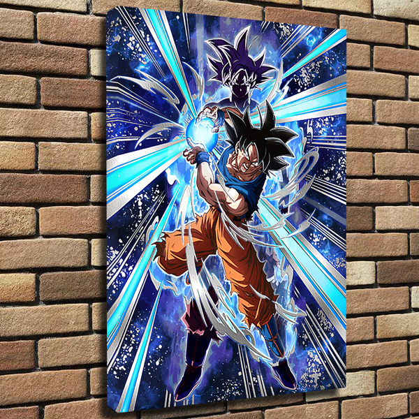  Goku SSJ Blue Anime Manga Canvas Art Poster and Wall