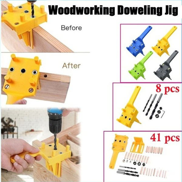 HOT Woodworking Doweling Jig Drill Guide Wood Dowel Drill Hole Kit 6 8 10mm Tool 