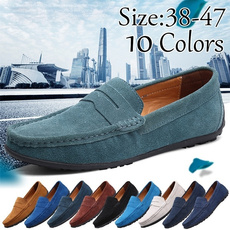 casual shoes, Flats, walkingshoesformen, leather