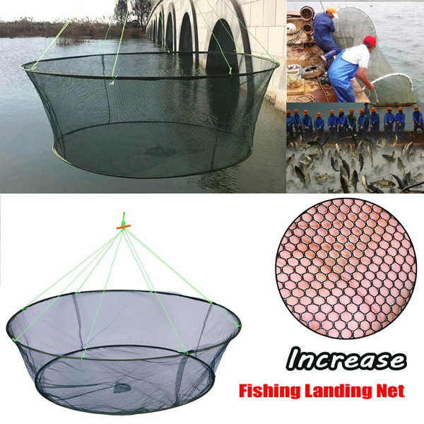 Foldable Drop Net Fishing Landing Net Prawn Bait Crab Shrimp Outdoor 