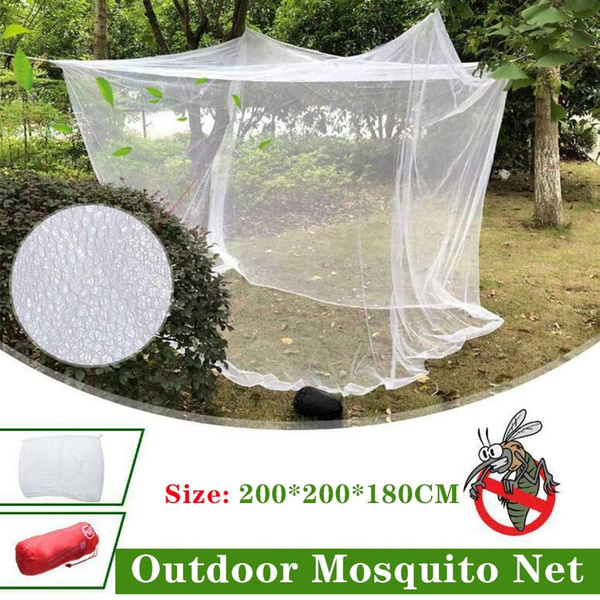 Large White Camping Mosquito Net Indoor Outdoor Netting Storage Bag Insect Tent 