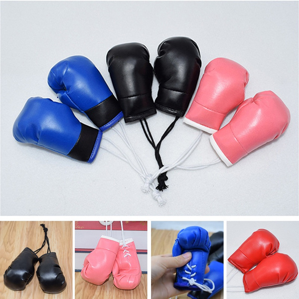 Pair Mini Boxing Gloves Poland e.g for Car Interior Mirror Faux Leather Gift 