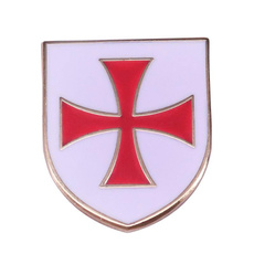shield, Pins, crossbrooch, knight