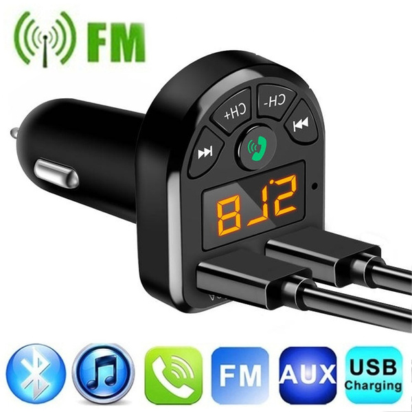 Bluetooth 5,0 Auto Ladegerät Dual USB Auto Kit FM Transmitter